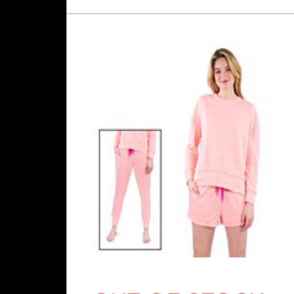 Peace love and dreams XL 3 piece lounge/ pajama set coral - Picture 2 of 16